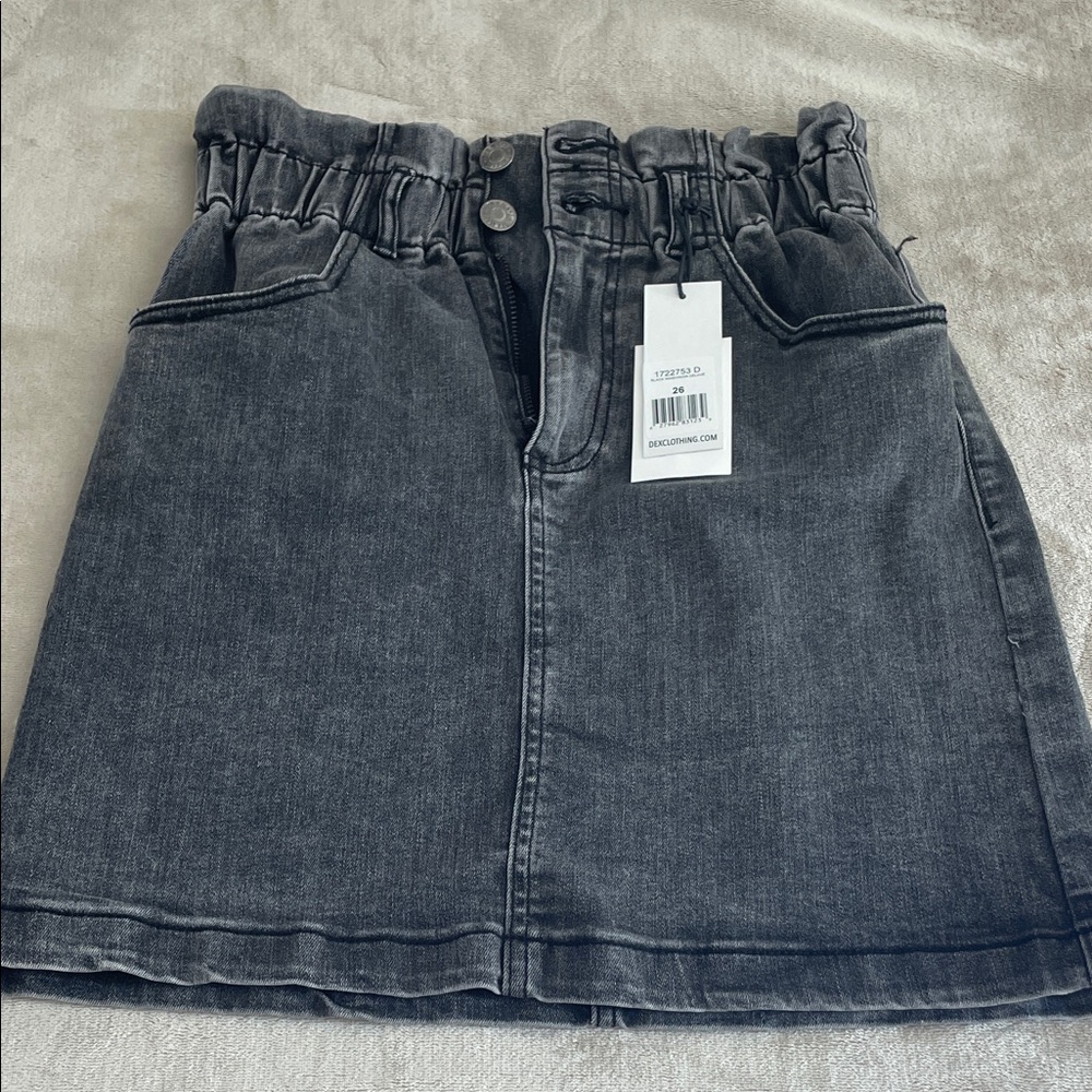 Stylish Gray Denim Skirt